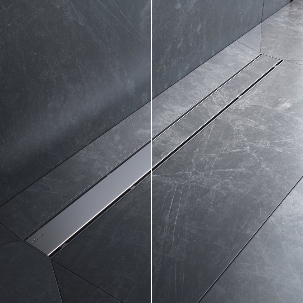Изображение товара Линейный трап для душа AM.PM PrimeFlow универсальный затвор Tile 90см цвет сталь мат W02SC-U11-090-04SB