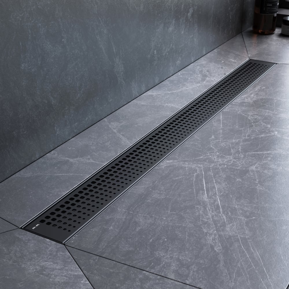 Изображение товара Линейный трап для душа AM.PM MasterFlow универсальный 80см черный мат W01SC-P11-080-01BM