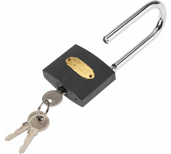 Изображение товара Навесной замок ЧЕТЫРЕ СЕЗОНА Чугун 60 мм, длинная дужка 79-0026