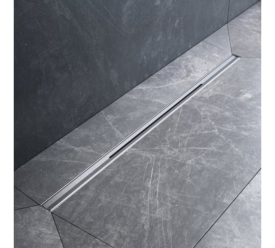 Изображение товара Линейный трап для душа AM.PM MasterFlow универсальный затвор Slim line 80см цвет сталь мат W01SC-S11-080-05SB