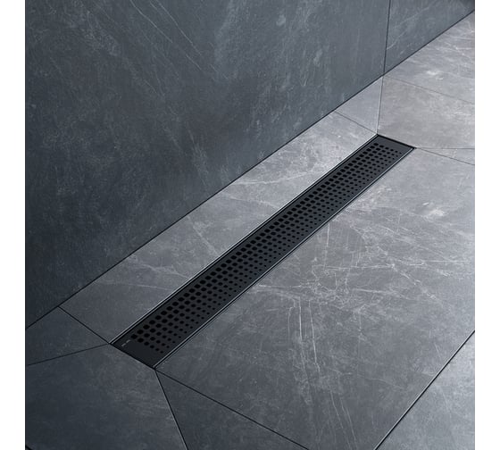 Изображение товара Линейный трап для душа AM.PM MasterFlow универсальный затвор Cut Gradient 60см цвет черный мат W01SC-P11-060-01BM