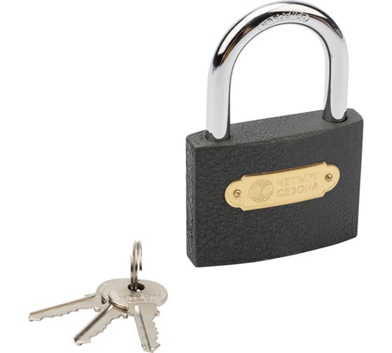 Изображение товара Навесной замок ЧЕТЫРЕ СЕЗОНА Чугун 75 мм 79-0007