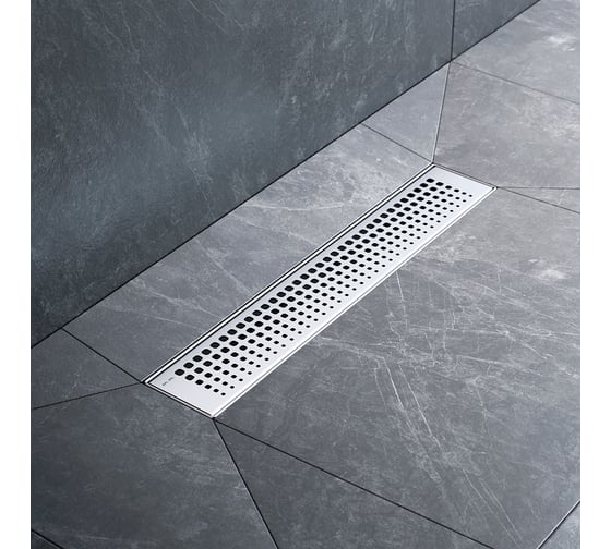 Изображение товара Линейный трап для душа AM.PM MasterFlow универсальный затвор Cut Gradient 40см цвет сталь мат W01SC-P11-040-01SB