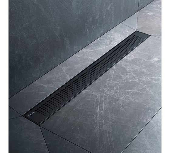 Изображение товара Линейный трап для душа AM.PM PrimeFlow универсальный затвор Cut Gradient 70см цвет черный мат W02SC-P11-070-01BM
