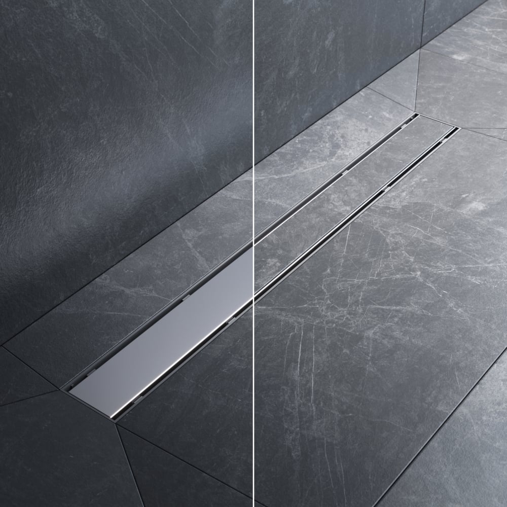 Изображение товара Линейный трап для душа AM.PM PrimeFlow универсальный затвор Tile 70см цвет сталь мат W02SC-U11-070-04SB