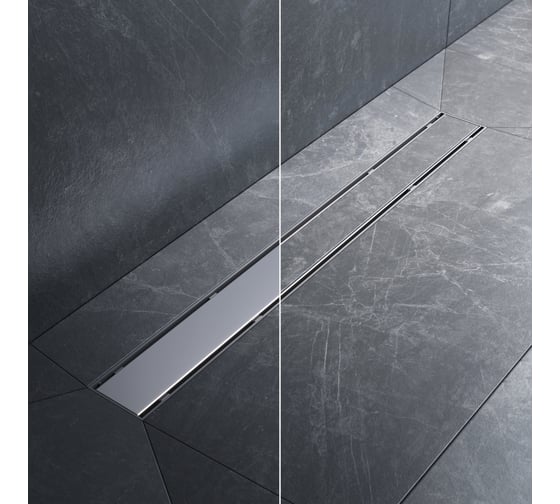 Изображение товара Линейный трап для душа AM.PM PrimeFlow универсальный затвор Tile 70см цвет сталь мат W02SC-U11-070-04SB