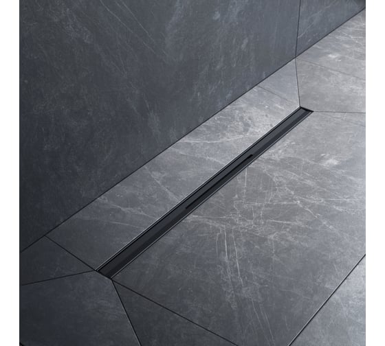 Изображение товара Линейный трап для душа AM.PM MasterFlow универсальный затвор Slim line 60см цвет черный мат W01SC-S11-060-05BM