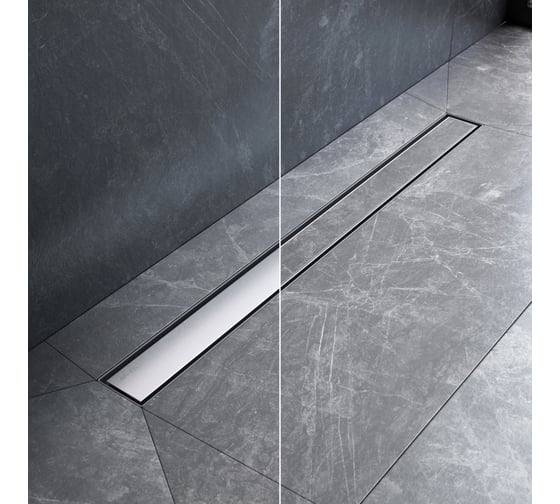 Изображение товара Линейный трап для душа AM.PM MasterFlow универсальный затвор Tile 80см цвет сталь мат W01SC-U11-080-04SB