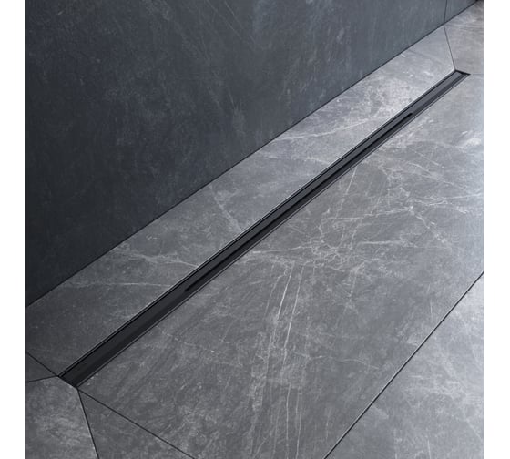 Изображение товара Линейный трап для душа AM.PM MasterFlow универсальный затвор Slim line 100см цвет черн мат W01SC-S11-100-05BM