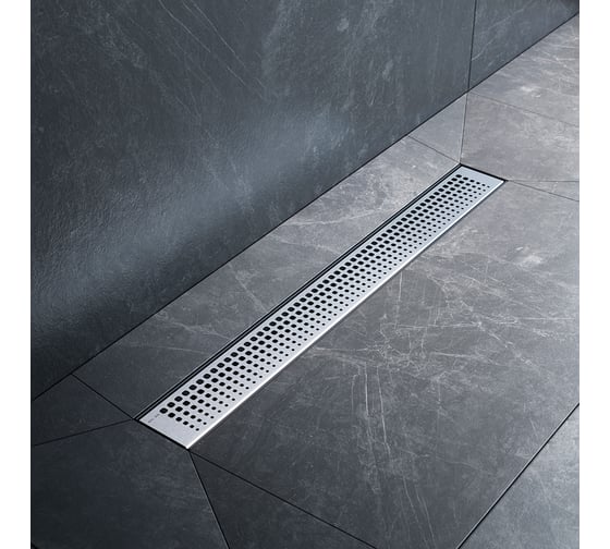 Изображение товара Линейный трап для душа AM.PM MasterFlow универсальный затвор Cut Gradient 60см цвет сталь мат W01SC-P11-060-01SB