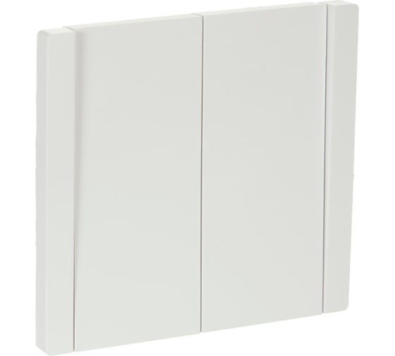 Изображение товара Выключатель 2-клавишный проходной IEK FORTEPIANO 10А FP207 белый FP-V22-0-10-1-K01