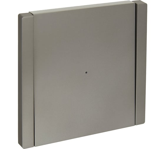 Изображение товара Выключатель 1-клавишный проходной IEK FORTEPIANO с индикацией 10А FP504 сталь FP-V12-1-10-1-K46