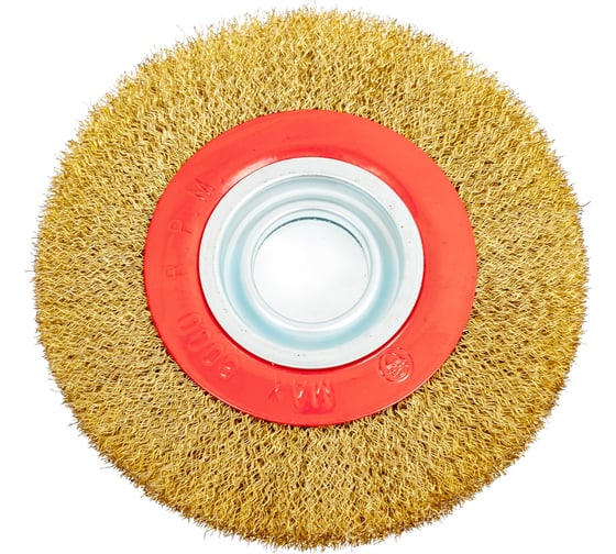 Изображение товара Щетка зачистная дисковая 150x18x32 мм, латунированная, с перех. втулками 93150 CNIC 24611