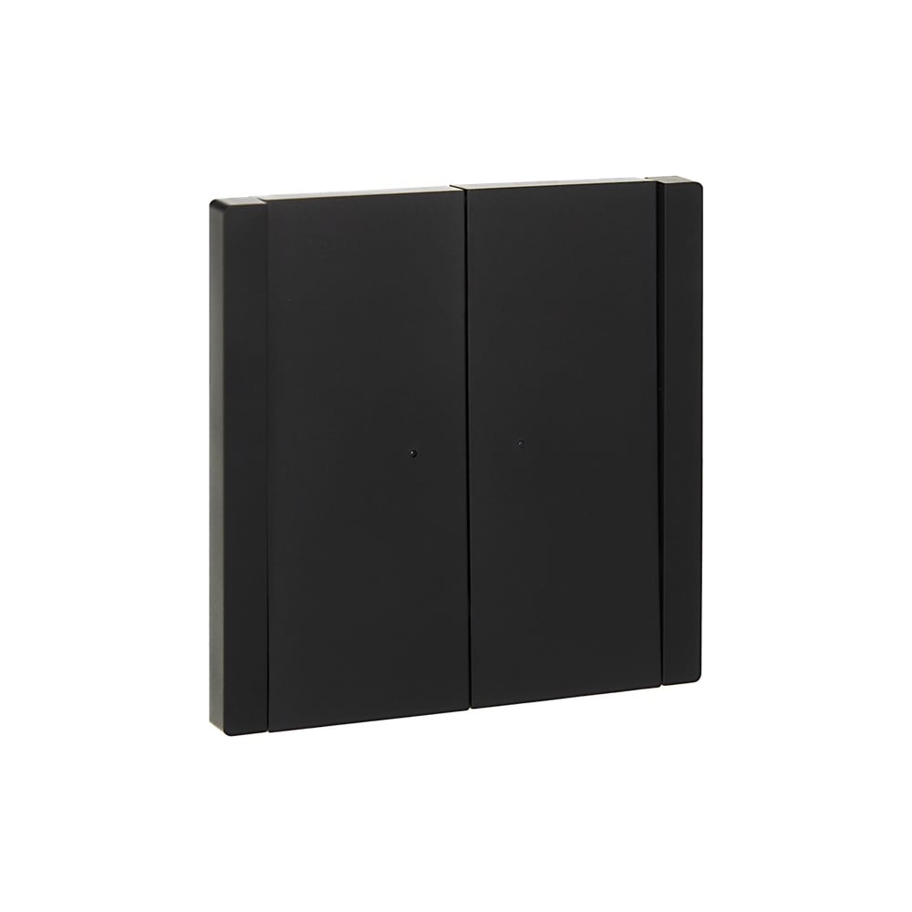 Изображение товара Выключатель 2-клавишный IEK FORTEPIANO черный с индикатором 10А