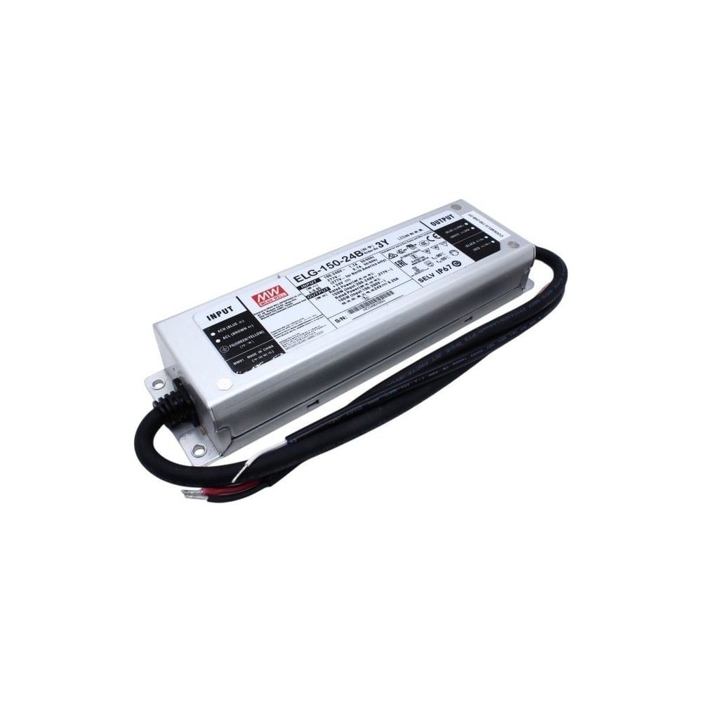 Изображение товара LED-драйвер Mean Well ELG-150-24B-3Y 150Вт для светодиодов IP 67 Изображение товара LED-драйвер Mean Well ELG-150-24B-3Y 150Вт для светодиодов IP 67