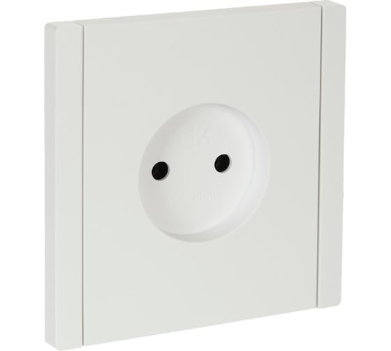 Изображение товара Розетка IEK FORTEPIANO без заземления, без защитных шторок, винтовое крепление, 10А FP218 белый FP-R10-10-K01