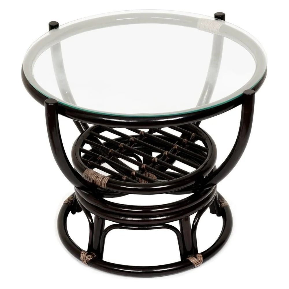 Изображение товара Журнальный столик Tetchair BENOA 5005 с закаленным стеклом и ротангом стиль кантри