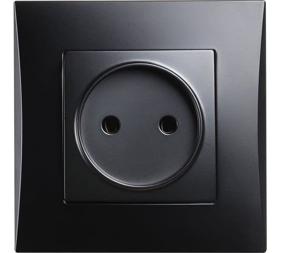 Изображение товара Розетка Smartbuy без заземления 10А черная "Вега" SBE-08b-10-S1-N