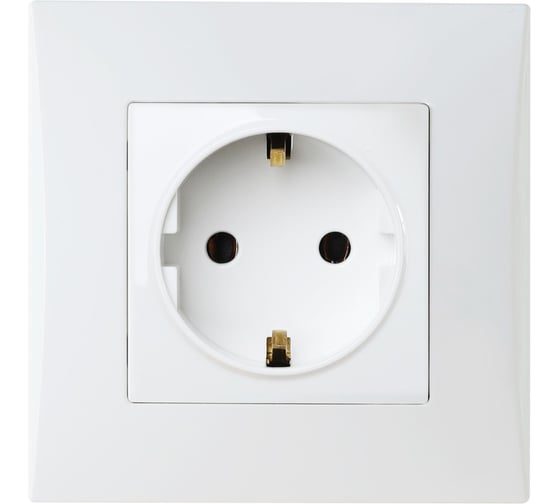 Изображение товара Розетка Smartbuy с заземлением 16А белая "Вега" SBE-08w-16-S1-Z