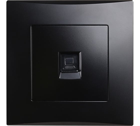 Изображение товара Розетка Smartbuy компьютерная RJ-45 черная "Вега" SBE-08b-S1-RJ