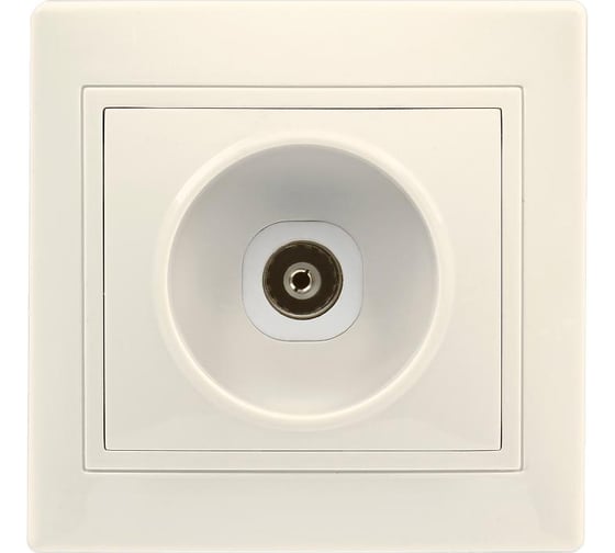 Изображение товара Розетка Smartbuy телевизионная 1-местная 75Ом 5-862МГц бежевая "Венера" SBE-01i-S1-TV