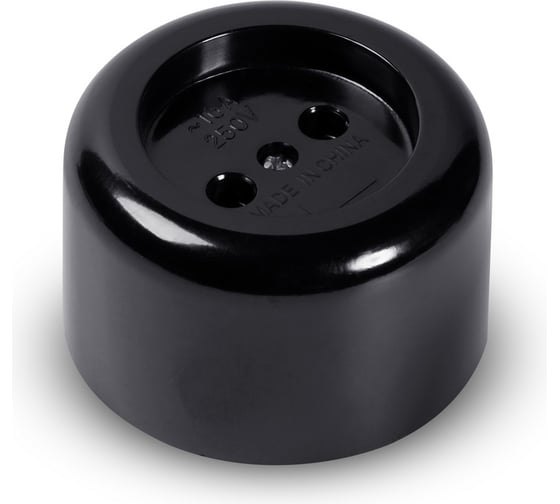 Изображение товара Розетка Smartbuy бакелитовая, 1 гнездо 10А/2,2кВт без заземления SBE-10-1-00-BN