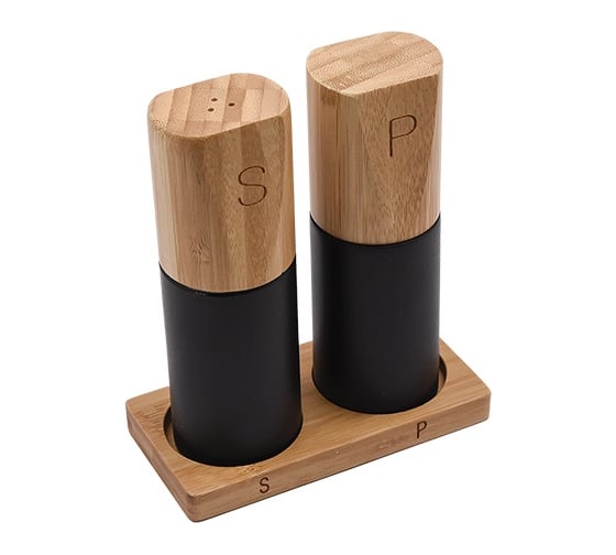 Изображение товара Набор для специй TAVOLONE Kasiva, перечница и солонка, бамбук, 13,2х6,5х15,9 см 806719163432