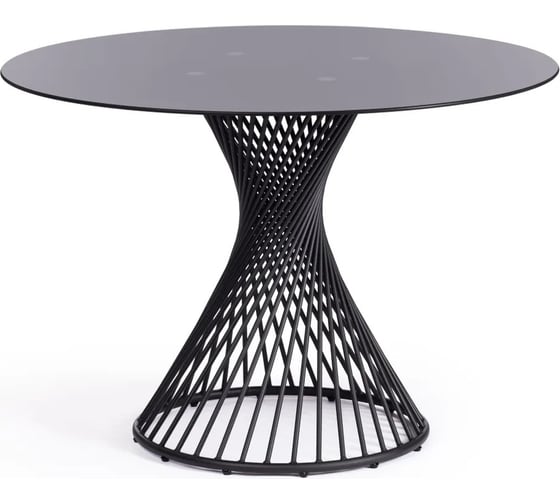 Изображение товара Стол Tetchair BERTOIA mod. GT21 металл/стекло, 110x110x75 см, Black черный 20595