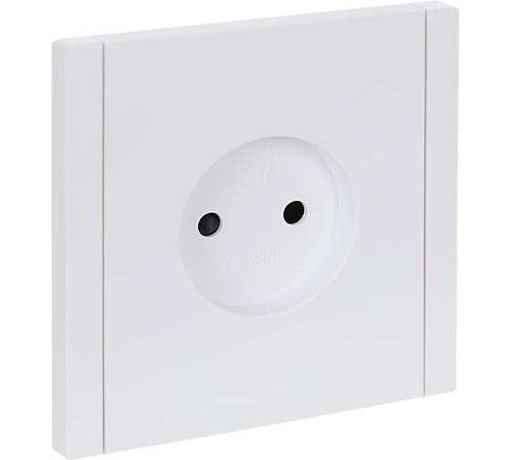 Изображение товара Розетка IEK FORTEPIANO без заземления, с защитными шторками, винтовое крепление, 10А FP217 белый FP-R13-10-K01