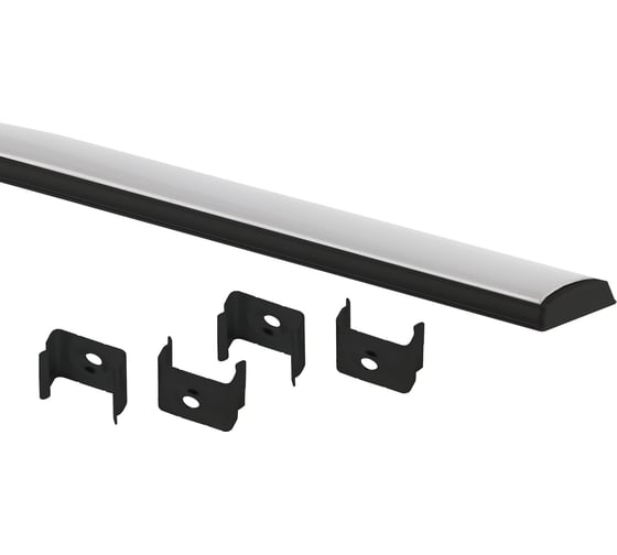 Изображение товара Комплект с гибким накладным анодированным профилем ЭРА 1506GB 15x6,4мм, 2м, черный CAB292 Б0062767