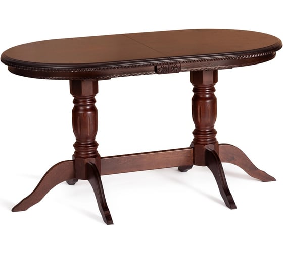 Изображение товара Стол Tetchair COPPOLA бук, мдф, 140+40x80x77 см, Tobacco, узор прямой 14265