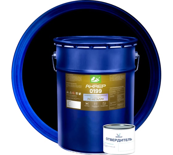 Изображение товара Грунт по металлу Акреп 0199 20кг 0,4кг чёрный УТ000010780