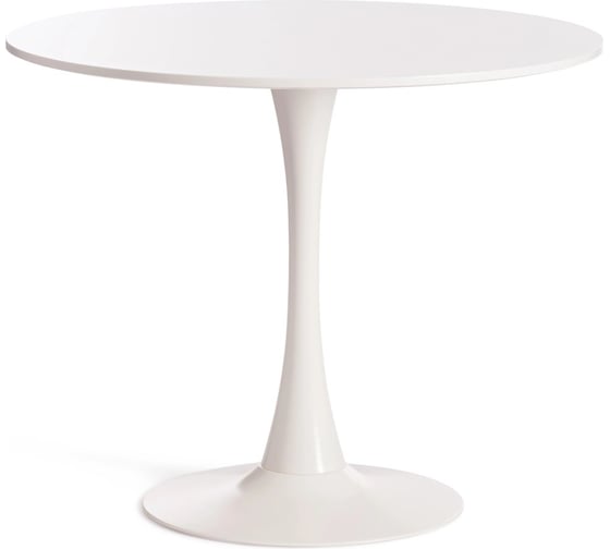 Изображение товара Стол Tetchair TULIP mod. 011 металл, мдф, 90x90x75 см, белый 14105