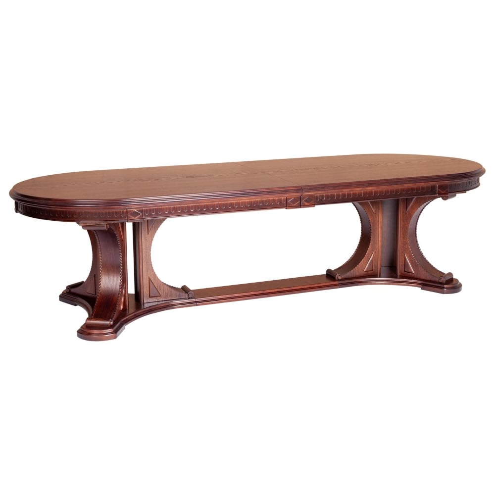 Изображение товара Стол овальный Tetchair VERSAL трансформер из бука и МДФ, 1100-1400 мм, Tobacco