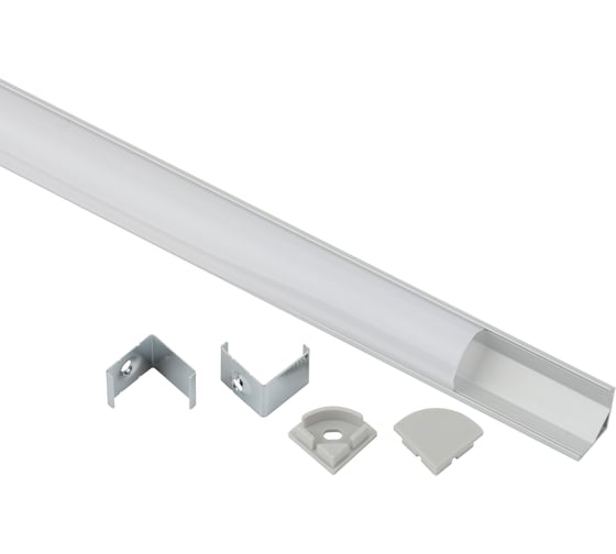 Изображение товара Комплект с угловым анодированным профилем ЭРА 1616R1m 16x16мм, 1м, серебристый CAB280 Б0062772