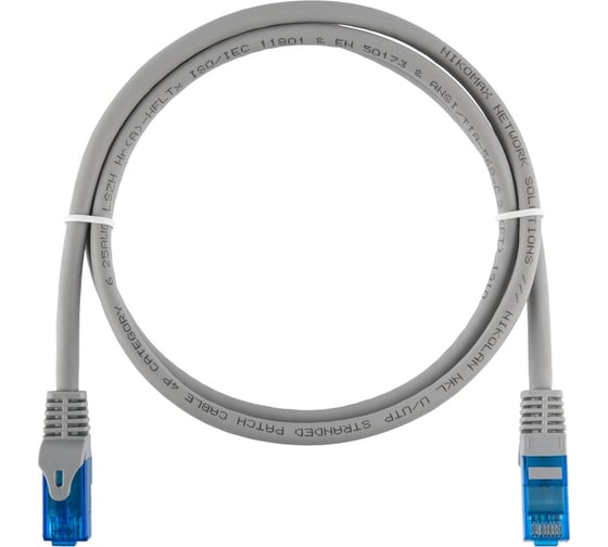 Изображение товара Шнур NIKOMAX U/UTP 4 пары, кат.6, 2хRJ45/8P8C, серый, 3м NMC-PC4UE55B-ES-030-C-GY