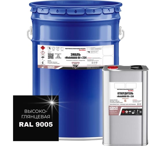 Изображение товара Эмаль HardMax MobiHARD ПУ 234.90 ВГ RAL 9005 4690417110117