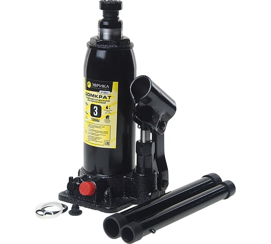 Изображение товара Гидравлический домкрат бутылочный с клапаном 3т, ремкомплект Эврика ER-80031 839180
