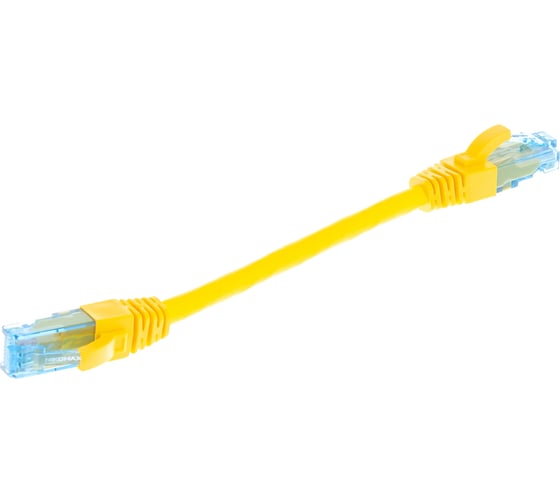 Изображение товара Шнур NIKOMAX U/UTP 4 пары, категория 6, 7х0,205мм, желтый, 0,15м NMC-PC4UE55B-001-C-YL