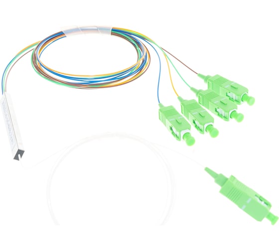 Изображение товара Планарный сплиттер NIKOMAX 1x4, одномодовый, G.657.A1, SC/APC, 0.9 мм NMF-SPP1X4A1-SCA-M