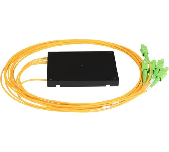 Изображение товара Планарный сплиттер NIKOMAX 1x4, одномодовый, G.657.A1, SC/APC, стандартный корпус, 2 мм NMF-SPP1X4A1-SCA-B