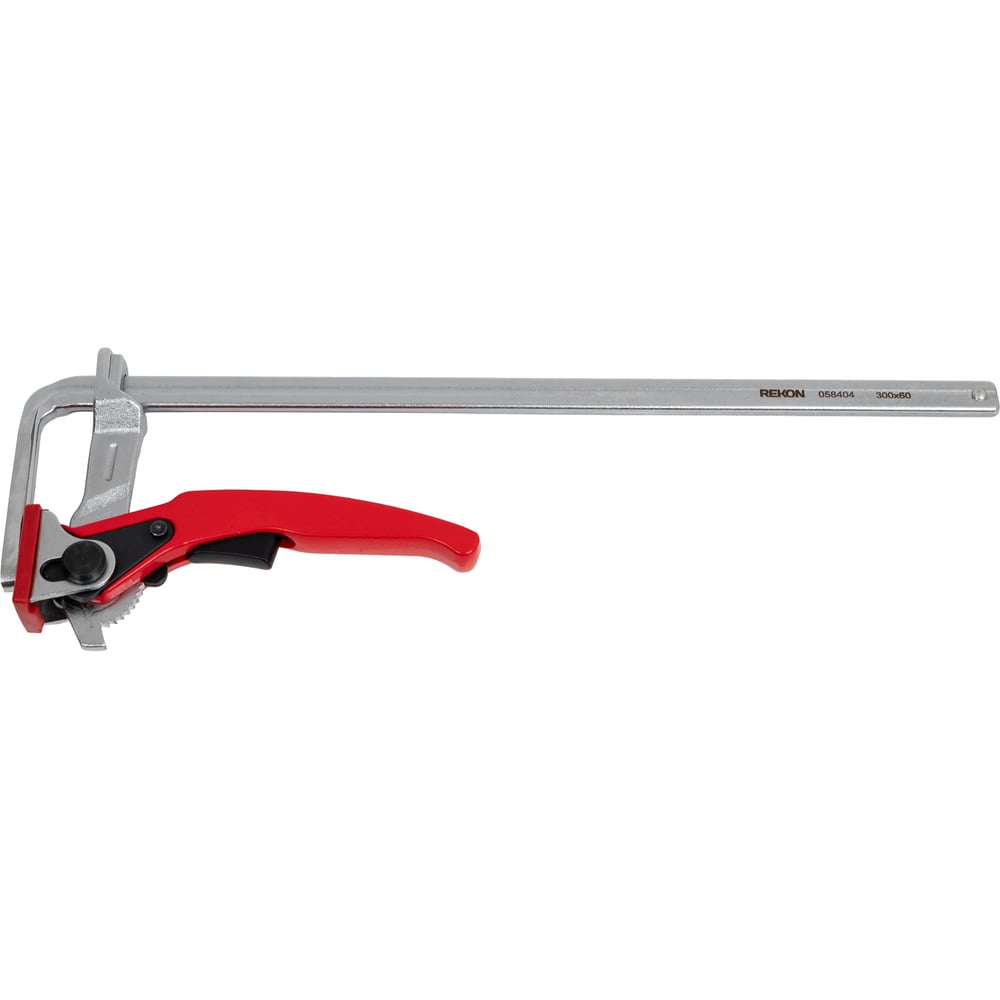Изображение товара Цельнометаллическая рычажная струбцина REKON RFG3-300-60 с храповиком