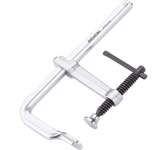 Изображение товара Цельнометаллическая струбцина REKON RF01-200-100 c Т-образной рукояткой 058011
