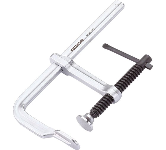 Изображение товара Цельнометаллическая струбцина REKON RF01-160-80 c Т-образной рукояткой 058005