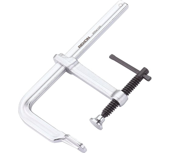 Изображение товара Цельнометаллическая струбцина REKON RF01-200-120 c Т-образной рукояткой 058015