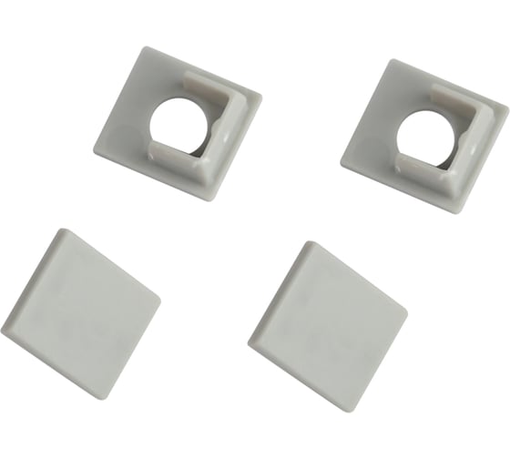 Изображение товара Набор заглушек ЭРА 50223 для профиля 5022, 4624, 5313(01) 3313, 3213, 5313(02) 2шт глухие, 2шт с отверстием Б0062806