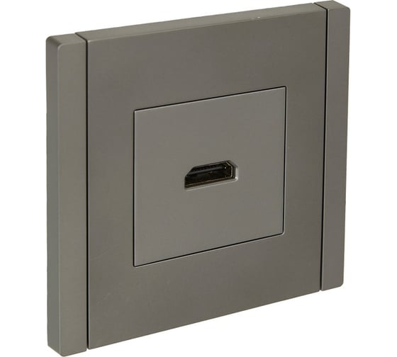 Изображение товара Розетка HDMI IEK FORTEPIANO FP540 сталь FP-H10-K46