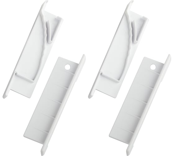 Изображение товара Набор заглушек ЭРА 68143 для профиля 6814 2шт глухие, 2шт с отверстием Б0062787