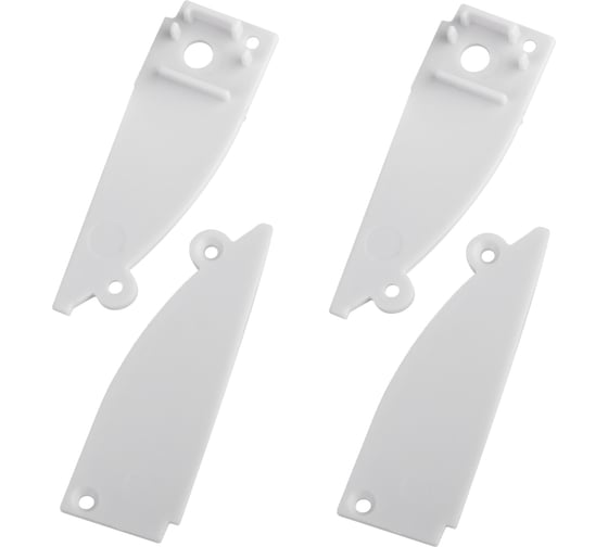 Изображение товара Набор заглушек ЭРА 98183 профиля 9818 2шт глухие, 2шт с отверстием Б0062788