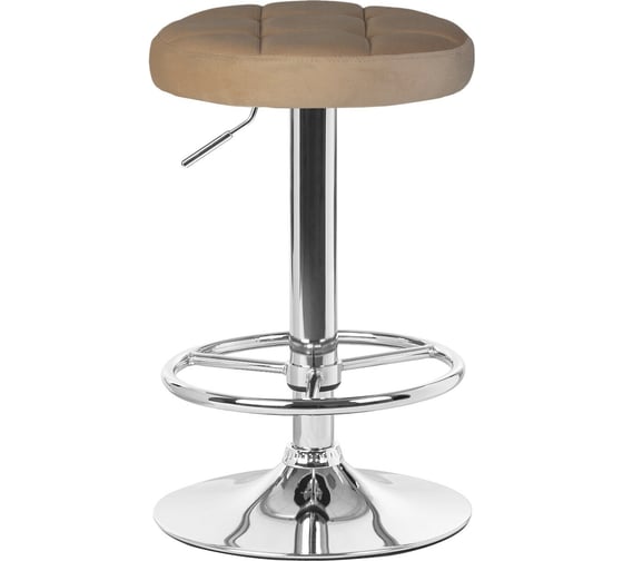 Изображение товара Табурет барный DOBRIN BRUNO (цвет сиденья бежевый велюр (MJ9-10), цвет основания хром) LM-5008_CH-M_V-MJ9-10
